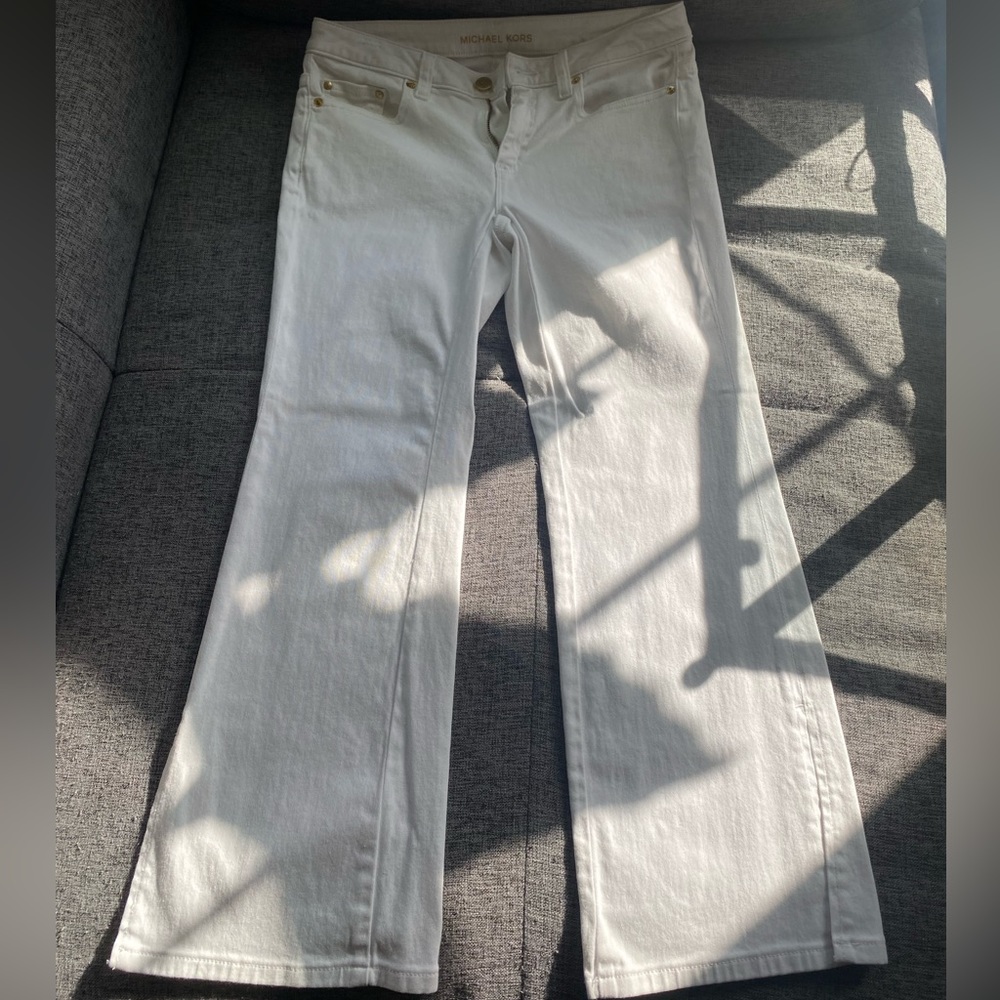 Michael Kors flared white jean